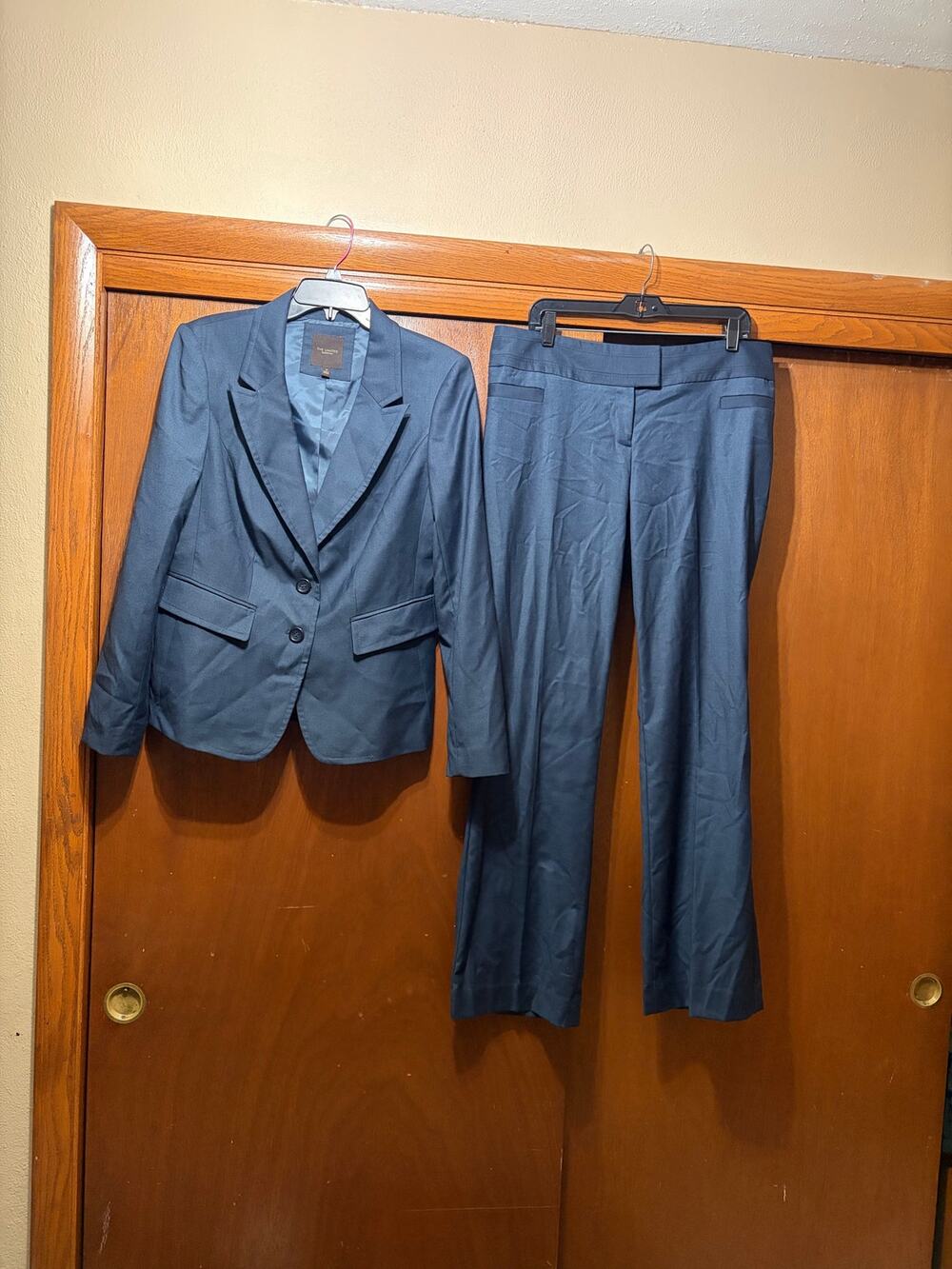 The Limited Cassidy Fit Pantsuit Blue Blazer 12 Pants 14 2 Pc Career Suit